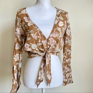 Flynn Skye Floral Crop Blouse S